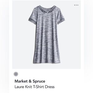 Market and Spruce Navy Heather Knit Dress Sz S